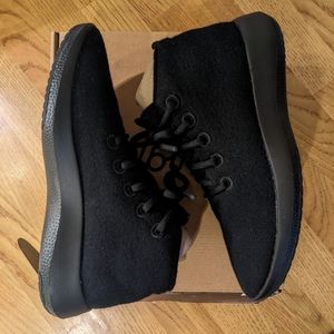 Allbirds Wool Runner Up Mizzles High Top Sneakers in True Black (Black Sole)